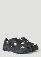 Phileo Basalt White Flower Lace-Ups