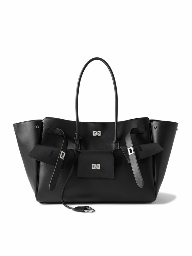 Photo: Balenciaga - Bel Air Logo-Debossed Leather Tote Bag