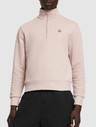 MONCLER - Zip-up Cotton Turtleneck Sweatshirt