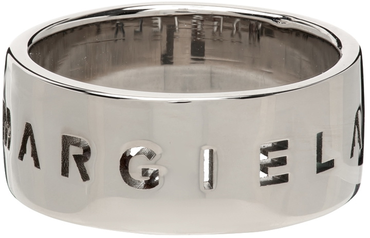 Photo: MM6 Maison Margiela Silver Logo Ring