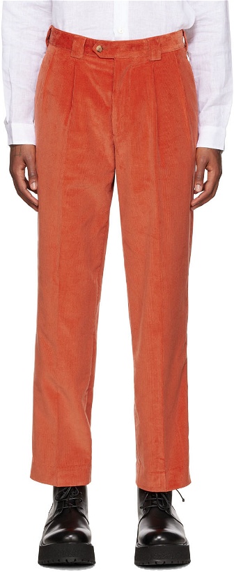 Photo: Paul Smith Orange Pleated Trousers