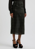 16 Arlington Dia Printed Chiffon Midi Skirt Green