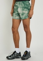 Y-3 Printed Stretch-polyamide Running Shorts Green