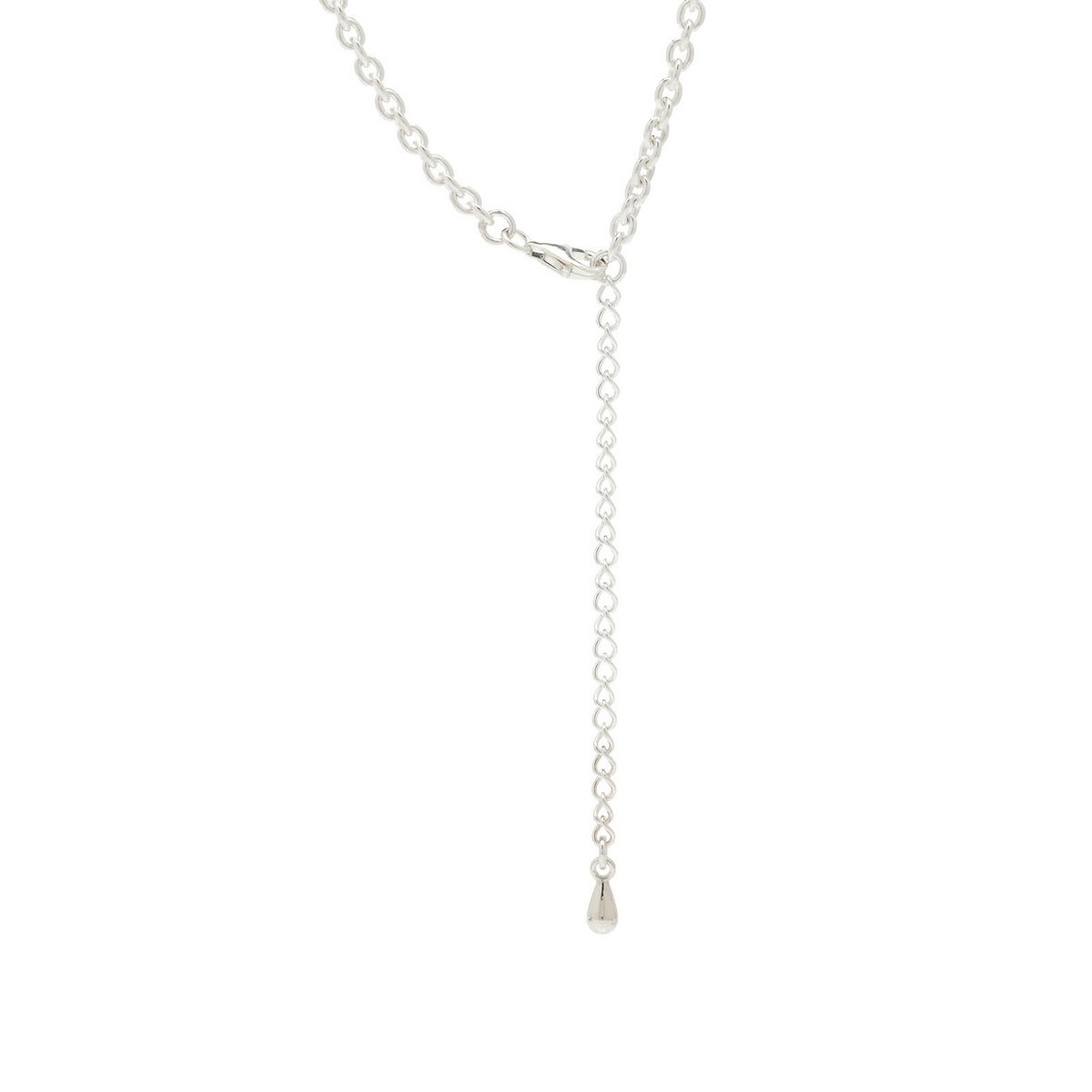 Human Made Men's Heart Silver Necklace in Black 