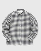 Officine Générale Alex Check Cotton Seersucker Grey|White - Mens - Longsleeves