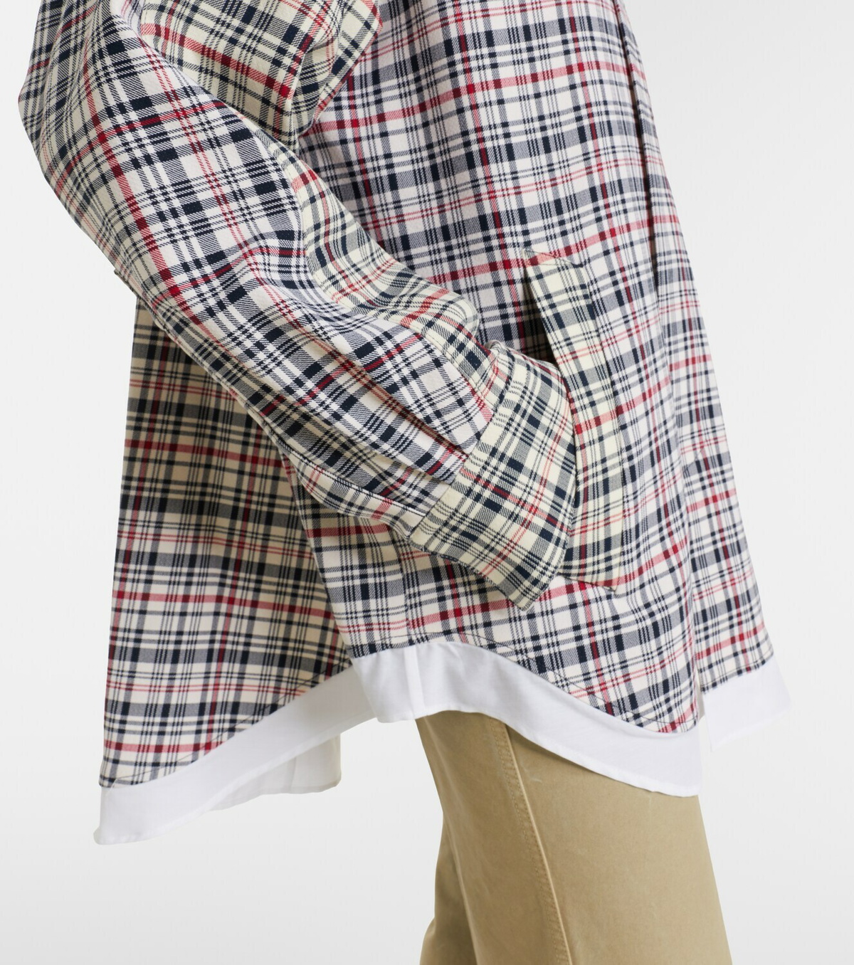 Victoria Beckham Checked oversized cotton and wool jacket