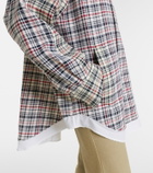 Victoria Beckham Checked oversized cotton and wool jacket
