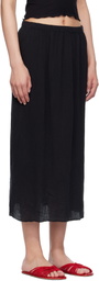 Baserange Black Folio Midi Skirt
