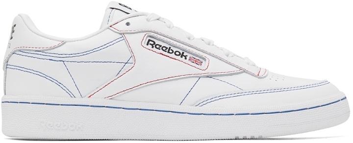 Photo: BAPE White Reebok Edition Club C 85 Sneakers