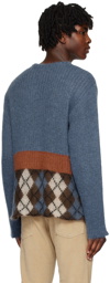 UNDERCOVER Blue Check Sweater