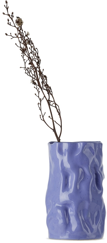 Photo: Siup Studio Blue Wrinkled Blue Vase