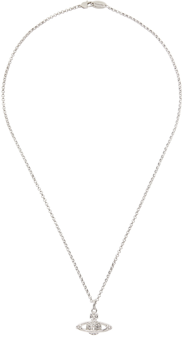 Vivienne Westwood Silver Mini Bas Relief Pendant Necklace