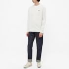 Maison Kitsuné Men's Fox Head Patch Classic Sweat in Ecru