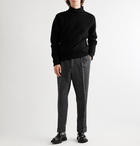 Mr P. - Stand-Collar Ribbed Virgin Wool Sweater - Black