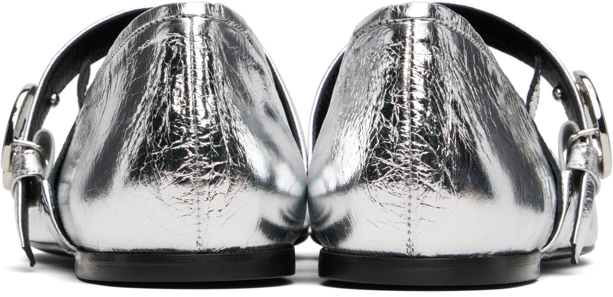 Coperni Silver Five-Toe Ballerina Belt Loafers