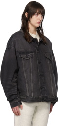 Essentials Black Faded Denim Jacket