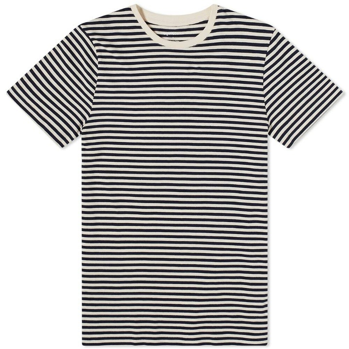 Photo: Organic Basics Men's Stripe T-Shirt in Navy