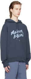 Maison Kitsuné Navy Handwriting Hoodie