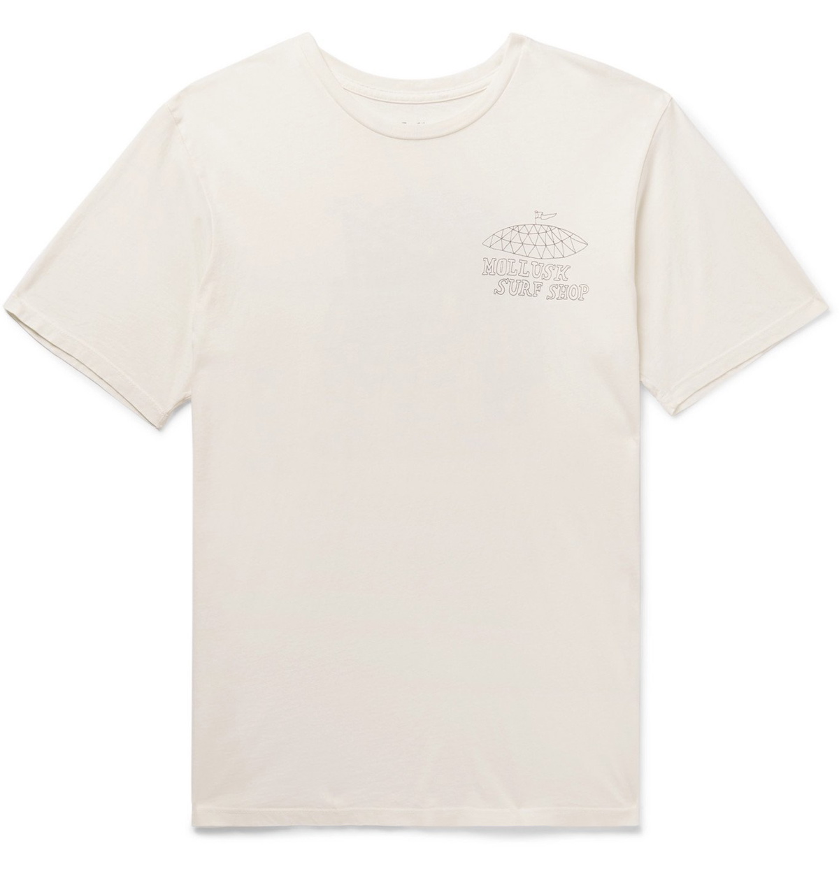 Mollusk - Shack Printed Cotton-Jersey T-Shirt - White Mollusk