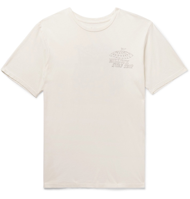Photo: Mollusk - Shack Printed Cotton-Jersey T-Shirt - White
