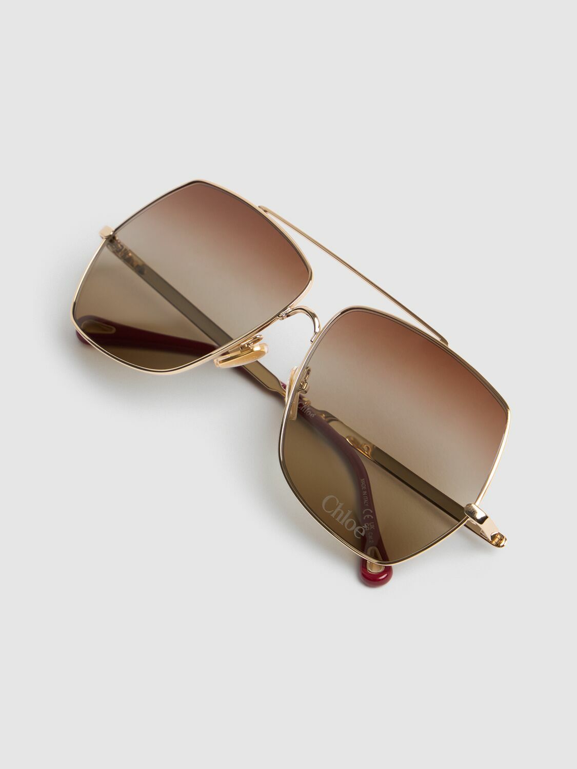 サングラス Chloe' Square sunglasses Chloe Marcie Oversized Acetate Square Sunglasses | Neiman Marcus