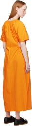 Missing You Already Orange Side Ring Midi Dress