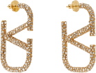 Valentino Garavani Swarovski Crystals & Metal VLogo Signature Earrings