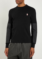 Moncler Grenoble Panelled Wool-blend Jumper Black