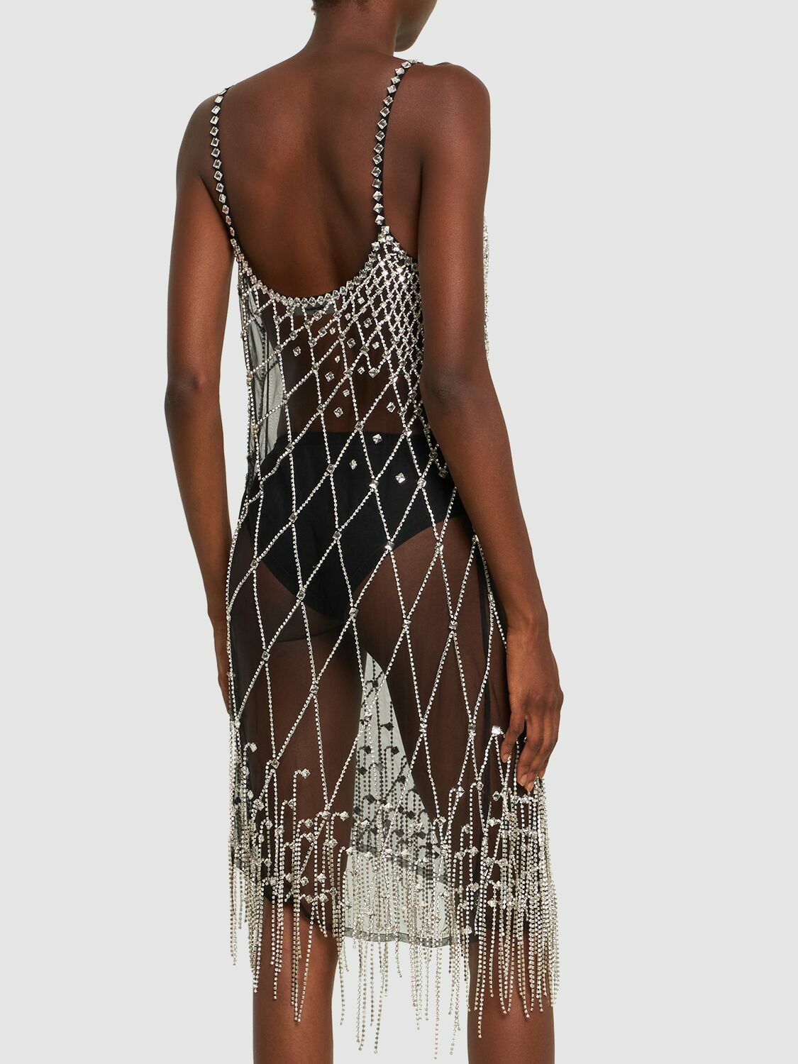 DSQUARED2 - Cage Mesh Mini Dress W/crystals Dsquared2