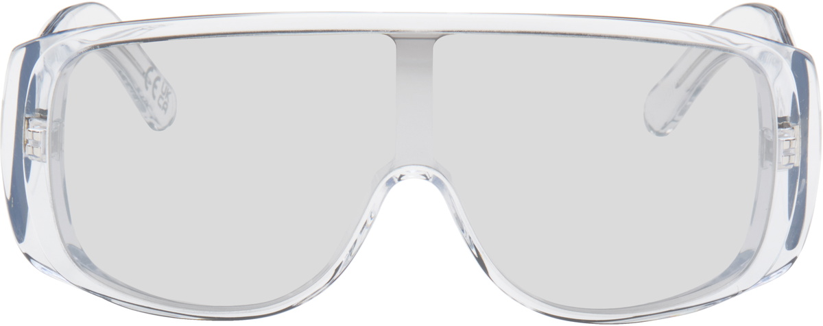サングラス MM6 MAISON MARGIELA MASK SUNGLASSES MM6 Maison Margiela: Black Mask Sunglasses | SSENSE