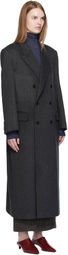 AURALEE Gray Cashmere Moleskin Coat