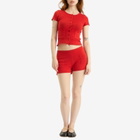 Peachy Den Women's Marie Knit Polo Top in Jam