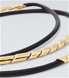 Lanvin - Coiled brass and leather belt