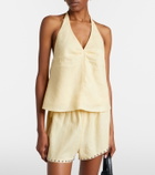 Staud Corso halterneck linen top