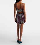 Rabanne Printed chainmail shorts