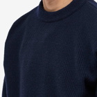 Anonymous Ism Men's Randome Knit Mock Neck Knit in Navy