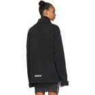 Off-White Black Parachute Moto Half-Zip Sweater