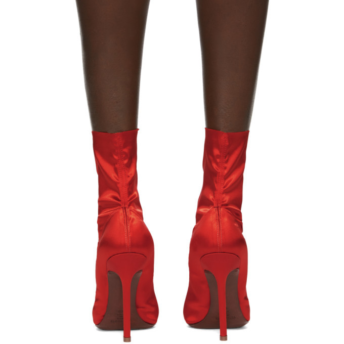 Red deals satin booties