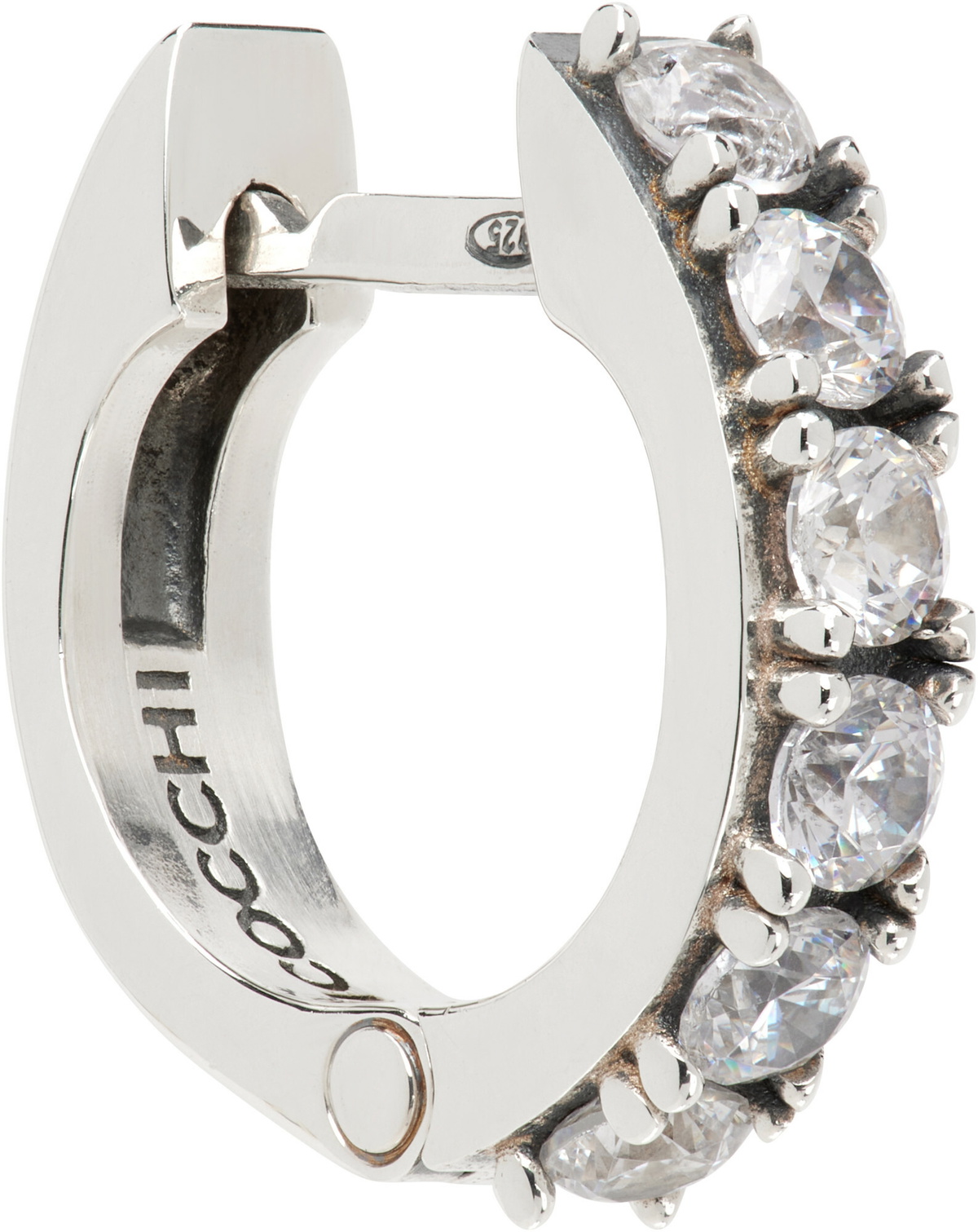 Emanuele Bicocchi Crystal Hoop Single Earring