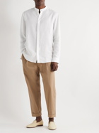 Gabriela Hearst - Ollie Grandad-Collar Linen Shirt - White