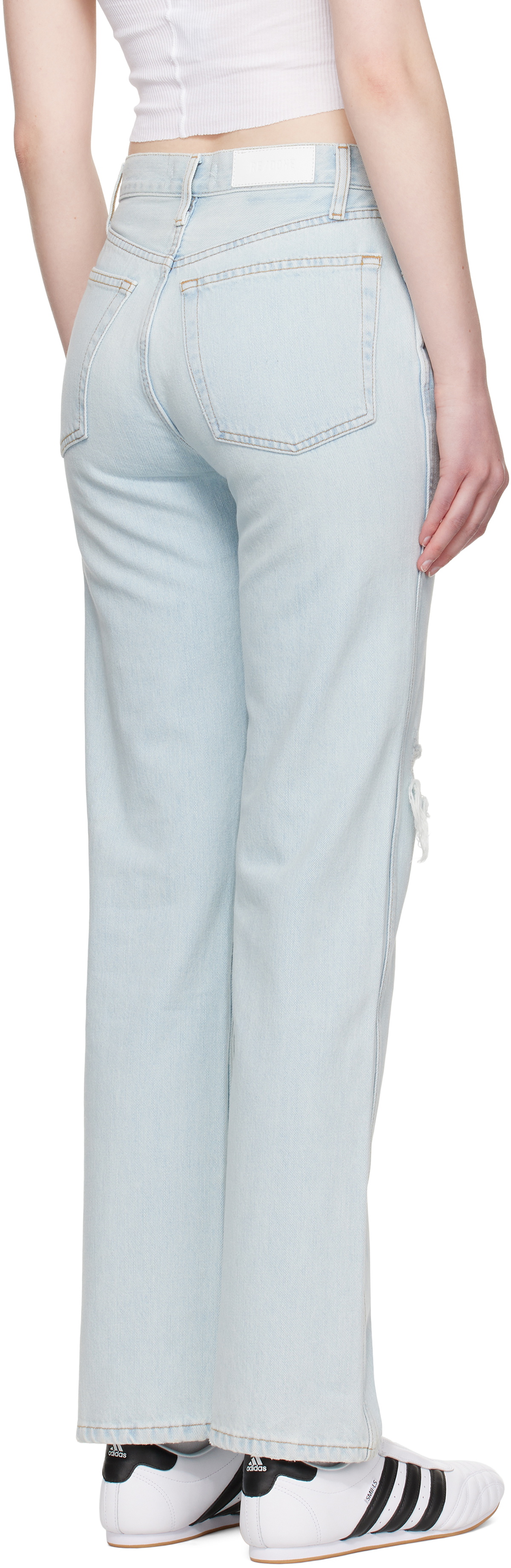 Re/Done Blue High Rise Loose Jeans