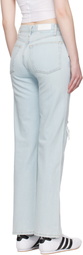 Re/Done Blue High Rise Loose Jeans