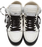 Off-White White & Black High Top Vulcanized Leather Sneakers