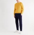 Brunello Cucinelli - Contrast-Tipped Ribbed Cotton Sweater - Yellow