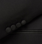 Alexander McQueen - Black Slim-Fit Silk Grosgrain-Trimmed Wool-Barathea Blazer - Black