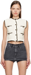 Pushbutton SSENSE Exclusive White Sleeveless Cardigan