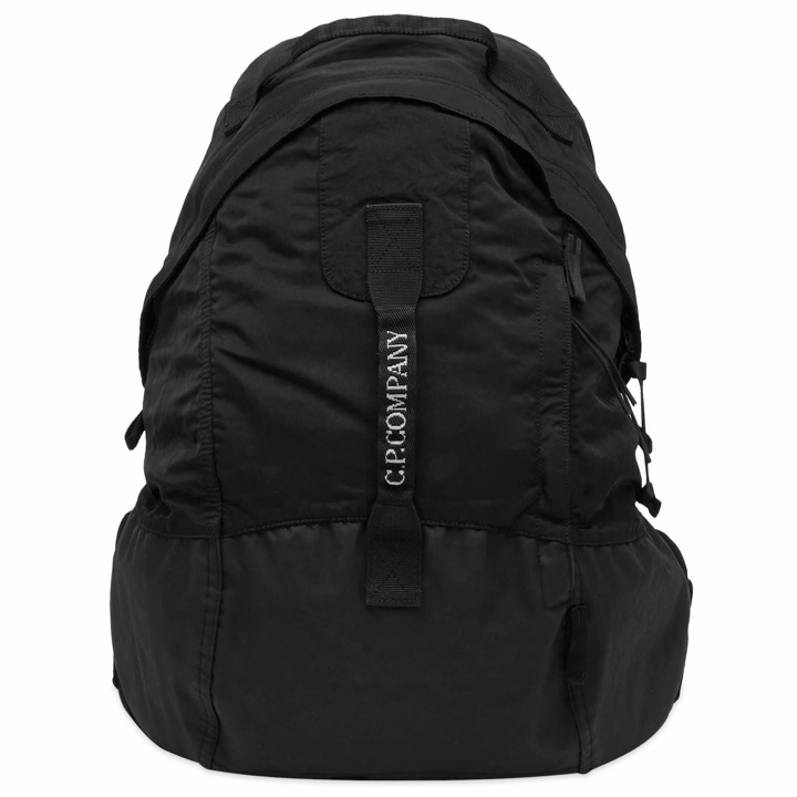 Photo: C.P. Company Men's Nylon B Rounded Backpack in Black 
