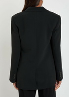 Reformation James Crepe Blazer Black
