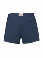 MC2 Saint Barth Man Navy Blue Fitted Cut Swim Shorts Harrys