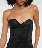 Costarellos Gabra crystal-embellished bustier top